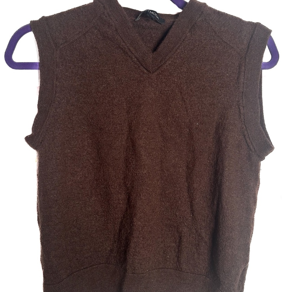 Brown sweater vest